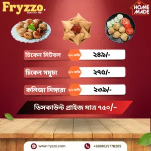 Home frozen combo pack 2 | chicken meatball +samucha + kolija singara
